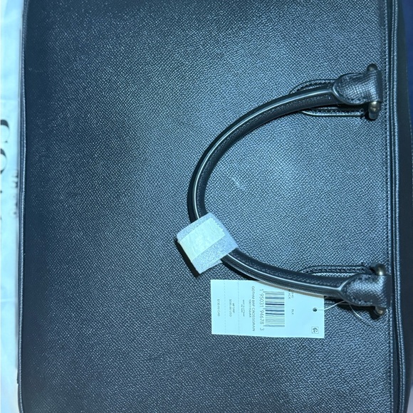 NWT Coach Black Leather Briefcase - Picture 3 of 4